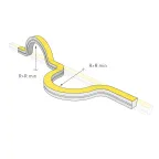 Лента герметичная MOONLIGHT-3D-A168-15x15mm 24V Warm3000 (7.2 W/m, IP67, 2835, 5m, Wire x1) (, 7.2 Вт/м, IP67)