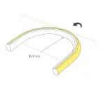Лента герметичная MOONLIGHT-TOP-X320-11x7mm 24V Warm2700 (10 W/m, IP65, CSP, 5m, wire x2) (Arlight, Силикон)