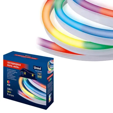 Комплект светодиодной ленты 5 м. IP67.ULS-N22 5M/RGB/1.5M IP67 RRP50C01 RGB. Cетевой шнур 1,5 м с контроллером. TM Uniel