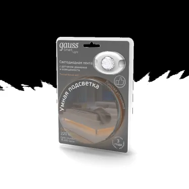 Лента светодиодная с датчиком движения 5W 12V DC 2700К 1.2m sensor | 311011105 | Gauss