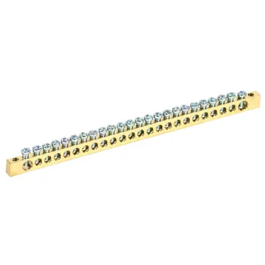 Шина PEN ''земля-ноль'' 6х9 мм 24х2 (24 группыхкрепеж по краям), REXANT