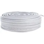 Кабель коаксиальный RG-6U+Cu, 75 Ом, Cu/Al/Cu, 75%, бухта 100 м, белый, REXANT