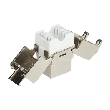 Модуль Keystone Jack RJ-45(8P8C) FTP экранированный CAT6A 180град самозажимной