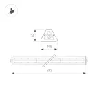 Светильник светодиодный SP-LAGERN-L630-100W Day4000 (WH, 90х110 deg, 230V) (ARL, IP65 металл, 5 лет)