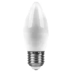 Лампа светодиодная LED 9вт Е27 теплый матовая свеча