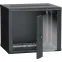 Шкаф настенный 19' LINEA W 6U 600x450мм стеклянная дверь RAL9005