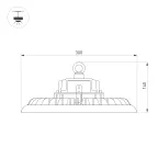 Светильник светодиодный SP-ARIVA-MOTION-R300-150W White5000 (BK, 90 deg, 230V) (ARL, IP65 металл, 5 лет)