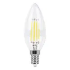 Лампа светодиодная LED 5вт Е14 теплый свеча FILAMENT