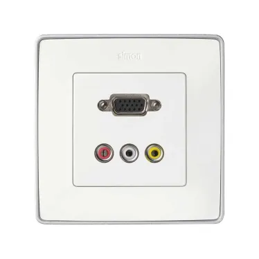 Simon 75 Механизм Коннектор VGA HD15, мама + 3RCA,  S82, S82N, 82 Detail | 7500092-039 | Simon