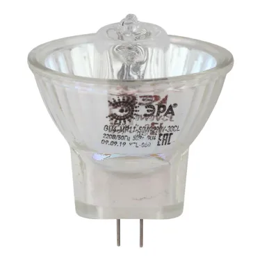 Лампа галогенная GU4-MR11-50W-220V-30 CL (галоген, софит, 50Вт, нейтр, GU4) | Б0044095 | ЭРА