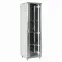Шкаф напольный 18U 600х600х987мм стеклянная дверь RAL 7035 серый