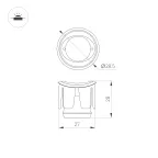 Светильник светодиодный ALT-LODESTAR-HANDRAIL-R27-1.5W Warm3000 (SL, 30x60 deg, 12-24V) (ARL, IP67 металл, 3 года)