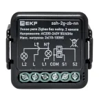 Умное реле в подрозетник 2-канальное без нейтрали Zigbee EKF Connect Select
