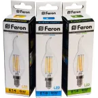 Лампа светодиодная LED 5вт Е14 теплый свеча на ветру FILAMENT