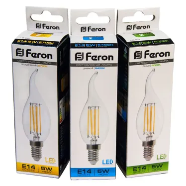 Лампа светодиодная LED 5вт Е14 теплый свеча на ветру FILAMENT