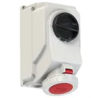                  Розетка настенная 32А/400V/3P+N+E/IP67, с выключателем и блокировкой
               