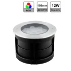 Сетильник встраиваемый тротуарный ЛЮКС SP4315 , 12W RGB AC230V D180*H120мм IP67 | 32073 | Feron