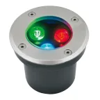 ULU-B10A-3W/RGB IP67 GREY Светильник светодиодный уличный. Архитектурный встраиваемый. RGB свет. Корпус серый. TM .