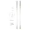 Светильники светодиодные для мебели UЛм-F45-2x6W/4500K IP20 SILVER набор из 2-х шт Механический выключатель 600*25*8мм 2*500Лм