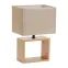 Светильник настольный UML-B401 E27 LIGHT GREY/WOOD декоративный под лампу Е27, 40W. Механический выключатель. Светло-серый. ТМ Uniel