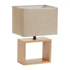                  Светильник настольный UML-B401 E27 LIGHT GREY/WOOD декоративный под лампу Е27, 40W. Механический выключатель. Светло-серый. ТМ Uniel
               