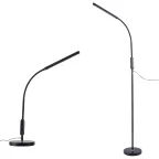                  Торшер UЛм-T619 10W/3000-6500K/DIM BLACK напольный светодиодный 10W с регулировкой наклона Сенсорный выключатель Диммер черный
               