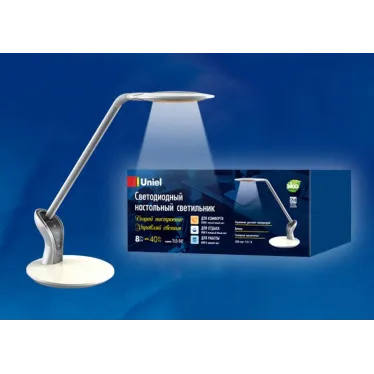Светильник настольный TLD-547 White/LED/400Lm/3300-6000K/Dimmer 8W сенсор диммер Белый | UL-00002342 | Uniel