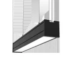                  Светильник светодиодный Mercury Pro подвесной 8 Вт 3000 К 514х65х65 мм IP54 RAL9005 черный муар с рассеивателем опал подв. 2м БАП
               
