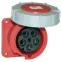Розетка скрытая IP67 125A 3P+E 400V