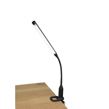 Светильник TLD-572 Black/LED/500Лм/4500K/Diммer настольный светодиодный на струбцине, 7W. Сенсорный выключатель