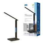                  Светильник настольный TLD-551 Brown/LED/450Lm/3000-6000K/Dimmer/USB c часами календарем Т 9W сенсор коричн | UL-00003335 | Uniel
               
