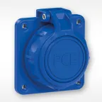                  Розетка встр 16А/250V/2P+E/IP68 фланец 75х75 мм подпружиненная крышка NAUTILUS
               