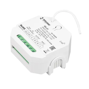 Модуль релейный INTELLIGENT ARLIGHT SMART-701-72-WTI-WTO-PS-IN (230V, 1x15A, 2.4G) (IARL, IP20 пластик, 5 лет)
