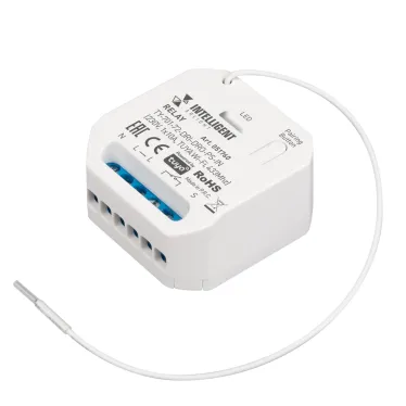 Модуль релейный INTELLIGENT ARLIGHT TY-701-72-DRI-DRO-PS-IN (230V, 1x10A, TUYA Wi-Fi, 433Mhz) (IARL, IP20 пластик, 3 года)