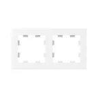                  Эпика Рамка 2-местная белый пластик EKF
               