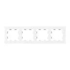                  Эпика Рамка 4-местная белый пластик EKF
               