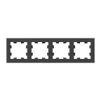                  Эпика Рамка 4-местная черный пластик EKF
               