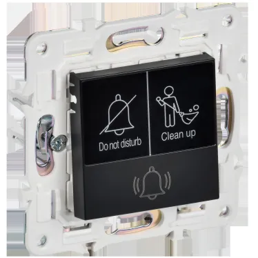SKANDY Кнопка звонка с индикацией для отелей 10А SK-V17Bl черный IEK