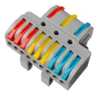                  Клемма СМК 3х3D проходная разветвительная 3 полюса на DIN-рейку (0,08-4 мм2) серая
               