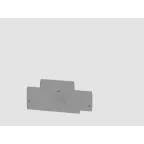 Крышка TP для 2-уровневых проходных клемм 4мм2, сер.