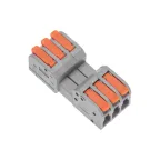                  Клемма СМК 222-423R проходная разъемная 3 полюса серая 0,2-2,5/4мм2, 5 шт.
               