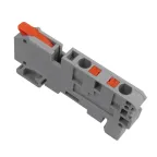                  Клемма СМК 222-421-PT-4 3 вывода рычаг push-in на DIN-рейку (0,5-4 мм2) серая
               