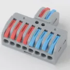                  Клемма СМК 2х4 проходная разветвительная 2 полюса, с монтажной площадкой (1 ввод, 4 вывода на полюс) 5 шт.
               