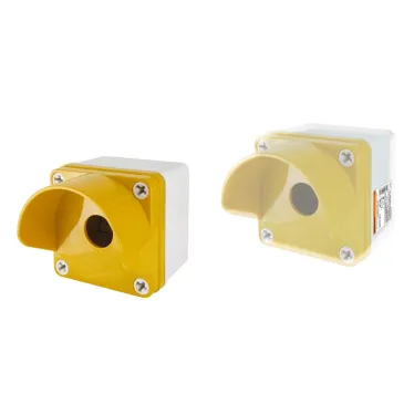 Корпус КП101 c козырьком для кнопок 1 место IP66 ABS желтый | SQ0705-0011 | TDM