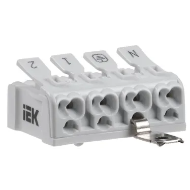 Клемма пружинная соединительная КСПнз4-2L+N+PE  | UKZ-B06-4P-F1-E1-10 | IEK