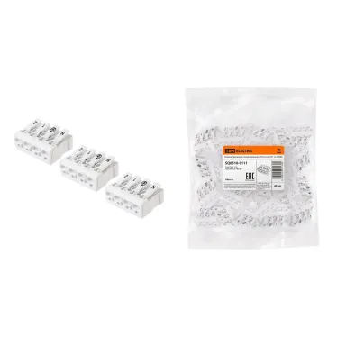 Клемма пружинная соединительная КСП4-2L+N+PE, 16 A | SQ0510-0111 | TDM