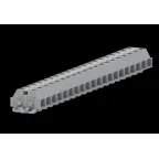 Клемма TB 2-2 с бок. подключ. с крепеж.фланцами, серая