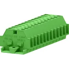 Клемма TB 1-1 с бок. подключ. с фиксирующим фланцем, зеленая