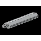 Клемма TB концевая 2-2 с бок. подключ. с защелк. ножками, серая