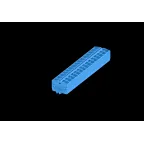 Клемма TB 2-2 с бок. подключ. с крепеж.фланцами 254, син